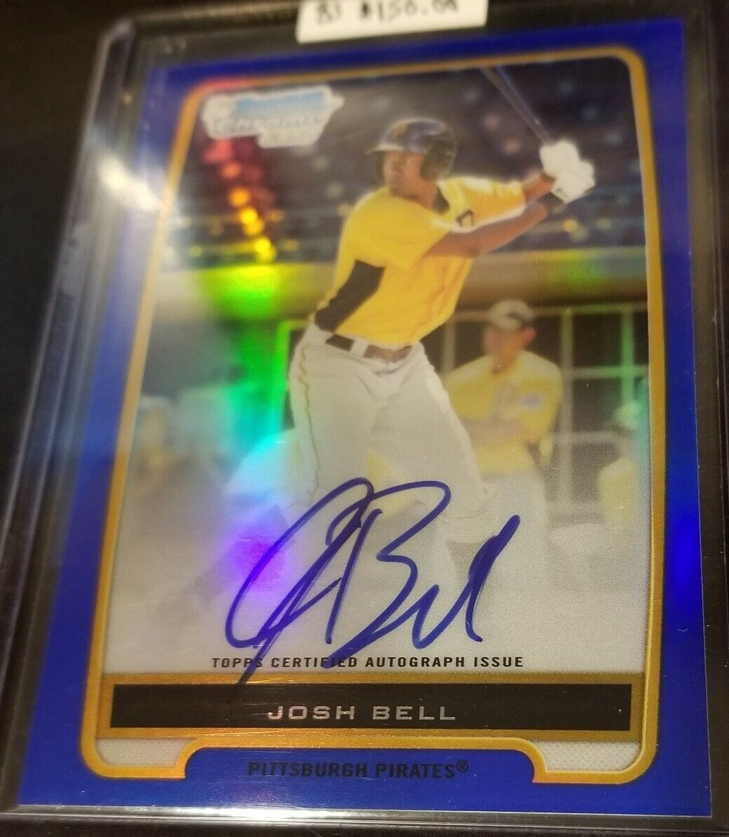 Josh Bell 2012 Bowman Chrome Prospects Autograph Blue Refractor 145/150