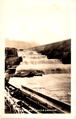 #ad Fish Ladder at Willamette Falls Oregon City OR Scenic View 1940s RPPC Postcard $17.99