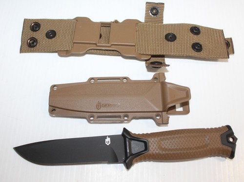 Gerber Strong Arm Fixed Blade Knife 08724 w/ Sheath Coyote Brown FREE SHIP USA