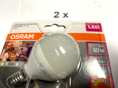 Osram LED Relax + Active P40, E14, 5W (40W) Matt 2700 & 4000K by Switch, 2 Pack