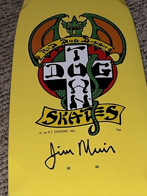SIGNED Jim Muir Dogtown Red Dog OG 70's Classic 9.0 Skateboard