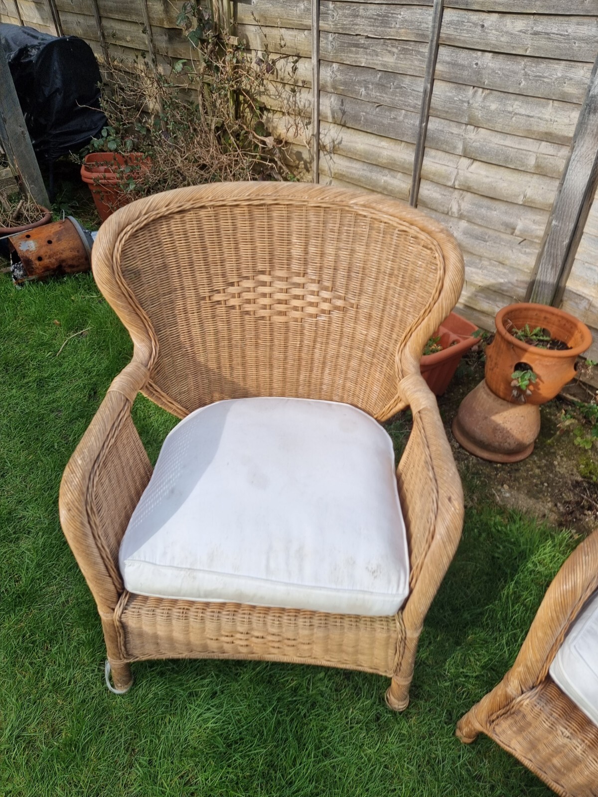 Natural wicker conservatory furniture used eBay