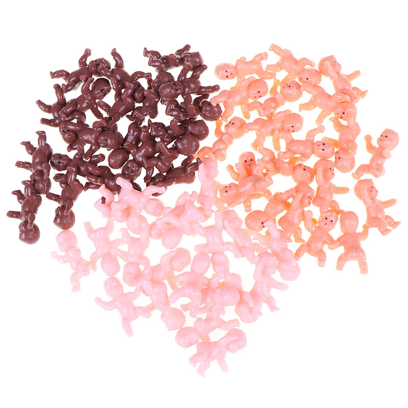 60Pcs/bag Mini 1.2'' Baby Doll Toy Baby Shower Decor Party Bag Filler