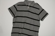 Mens Old Navy Gray Stripe Polo Shirt 2XL XXL EUC