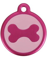 Red Dingo QR Pink Pet Tag, Bone, Small
