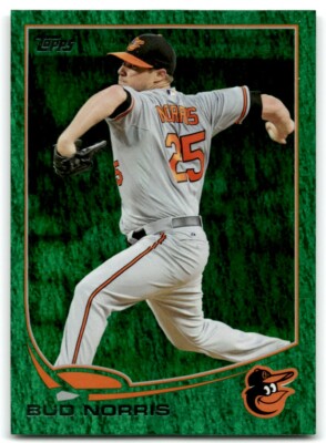 2013 TOPPS UPDATE GREEN EMERALD BUD NORRIS BALTIMORE ORIOLES #US275