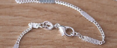 Chaîne De Cou En Argent 47 Cm - Pur Argent, Style Simple Et élégant, Neuve Sans Boîte