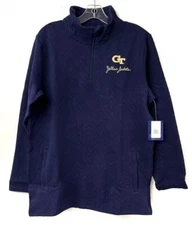 Champion Georgia Tech Yellow Jackets Quarter Zip Fleece Size large