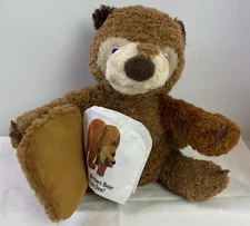 2014 Zoobies Eric Carle 10" Brown Bear Plush Book Buddies Bear & Attached Book