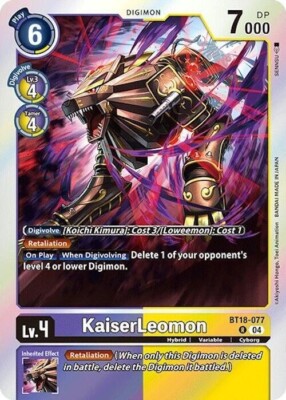 KaiserLeomon - BT18-077 NM - Digimon TCG | eBay