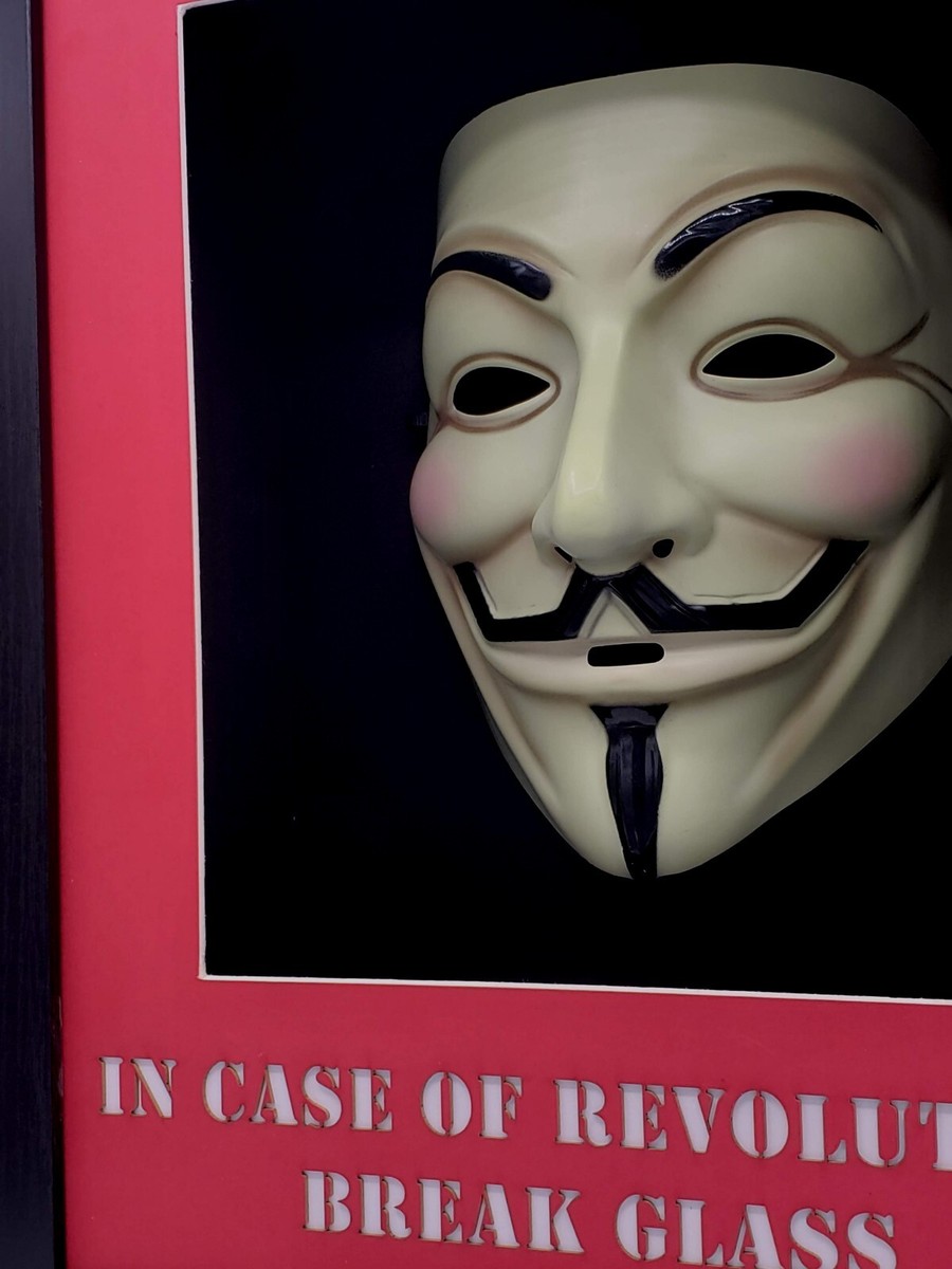 V for Vendetta Mask Anonymous Revolution Break Glass