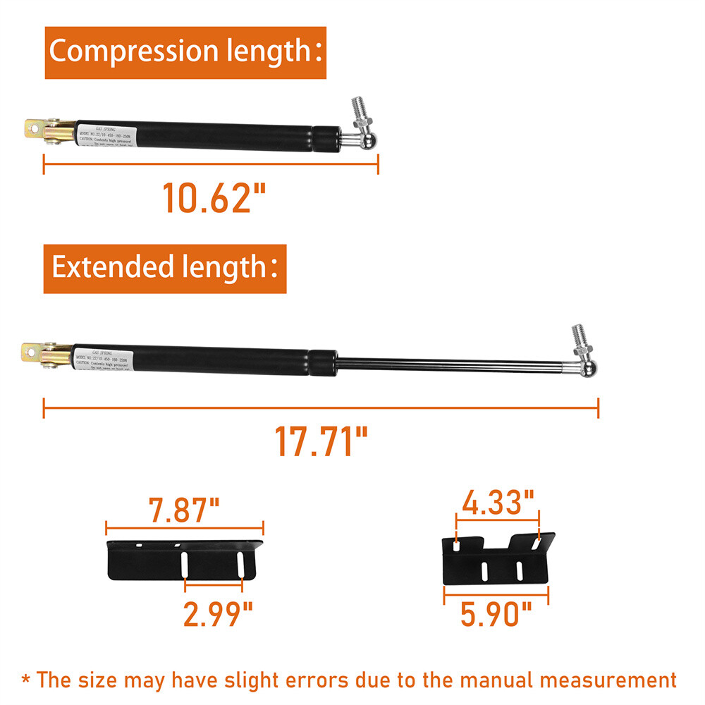 2Pcs Front Hood Lift Supports for Toyota Tacoma 2016 2017 2018