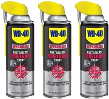 WD-40 Specialist Metal Rust Release Penetrant Lubricant Spray, 11 Ounce (3 Pack)