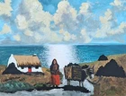 Original Connemara Ireland Contemporary Landscape Painting 14x11 Signed Wall Art