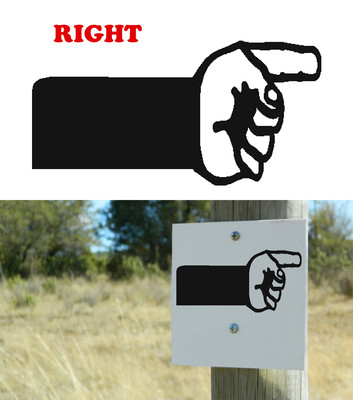 Arrow Steering Right, Sticker Vinyl Version Mano-Echa