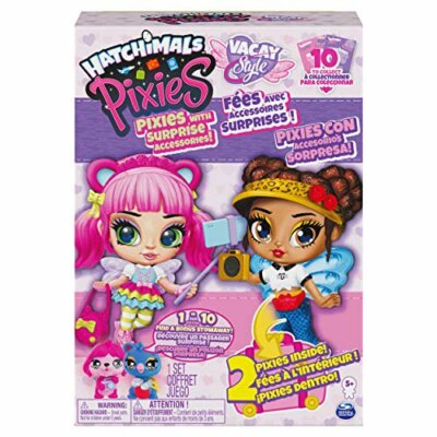 Hatchimals Pixies 2-Pack, Vacay Style 2.5-Inch Surprise Collectible Doll Ages 5+