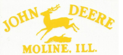 2X  JOHN DEERE MOLINE, ILL. ''LEAPING DEERE''  2-Pack Yellow 9'' 12'', 15''!