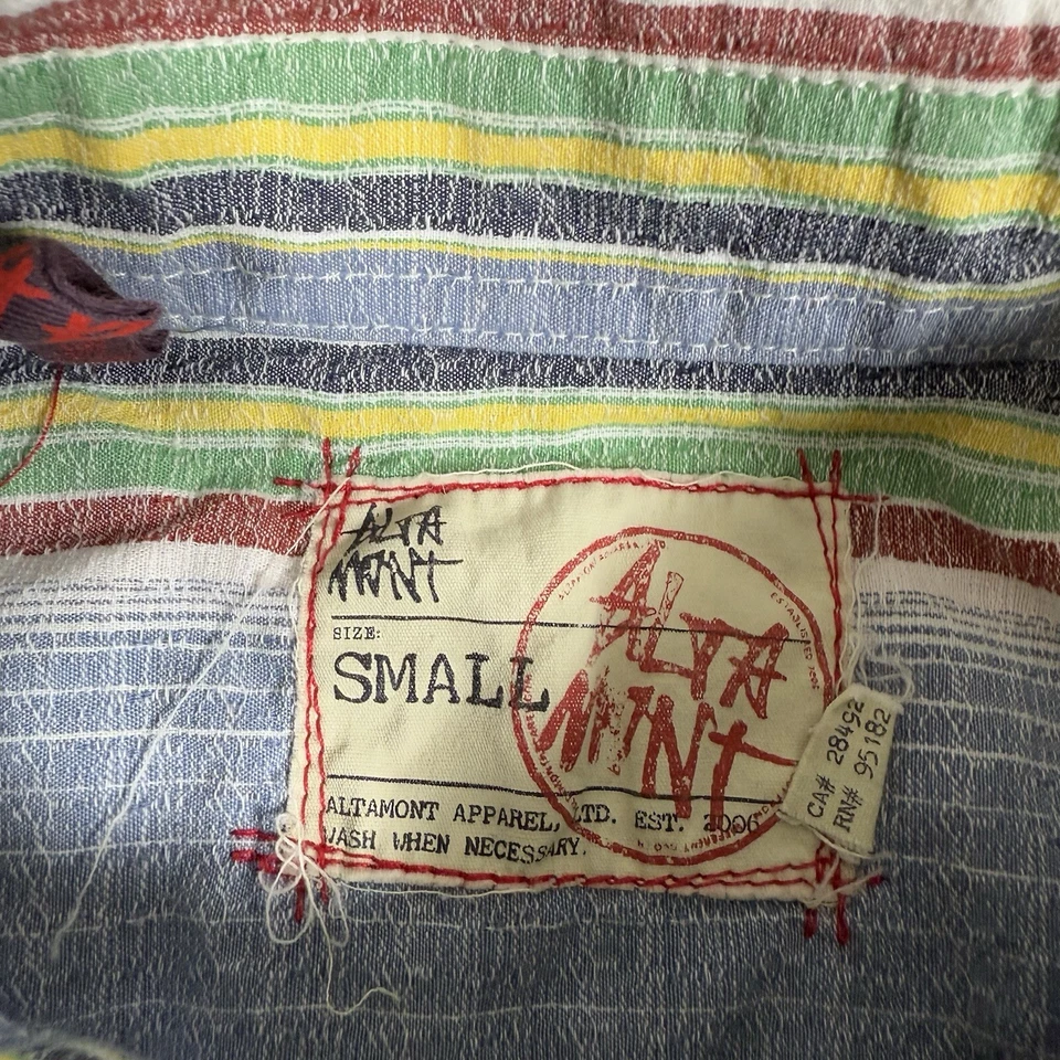 Рубашка мужская Altamont маленькая синяя в полоску Weekender с длинным рукавом - Изображение 4 из 4