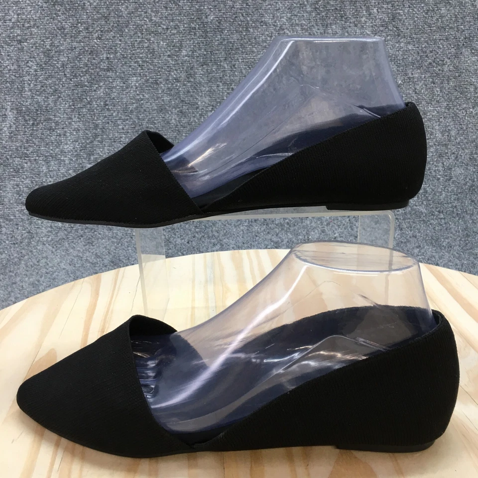 MIA Shoes Womens 8.5 M Lynne Casual Slip On Pointed Loafer Flats Black Fabric - Image 2 of 4