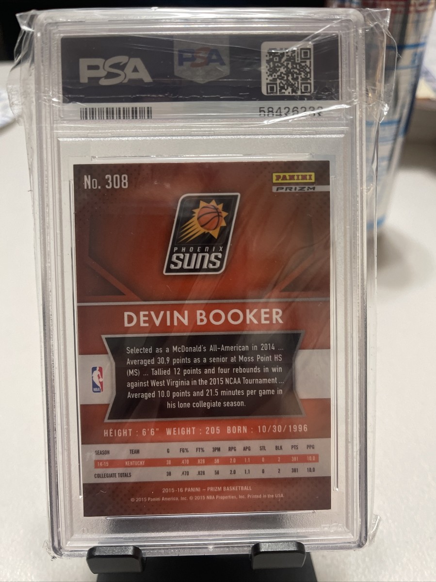 Devin Booker Prizm silver RC PSA9