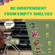 13,300+ Vegetable Seeds NON-GMO 30 Pack, kit heirloom organic survival seeds