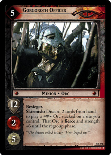 LOTR CCG 1x  Gorgoroth Officer - 7R274 - Foil Damaged The Return of the King