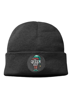 Unisex Beanie Mütze mit The Queen Elf Druck als Geschenk für Herren & Damen