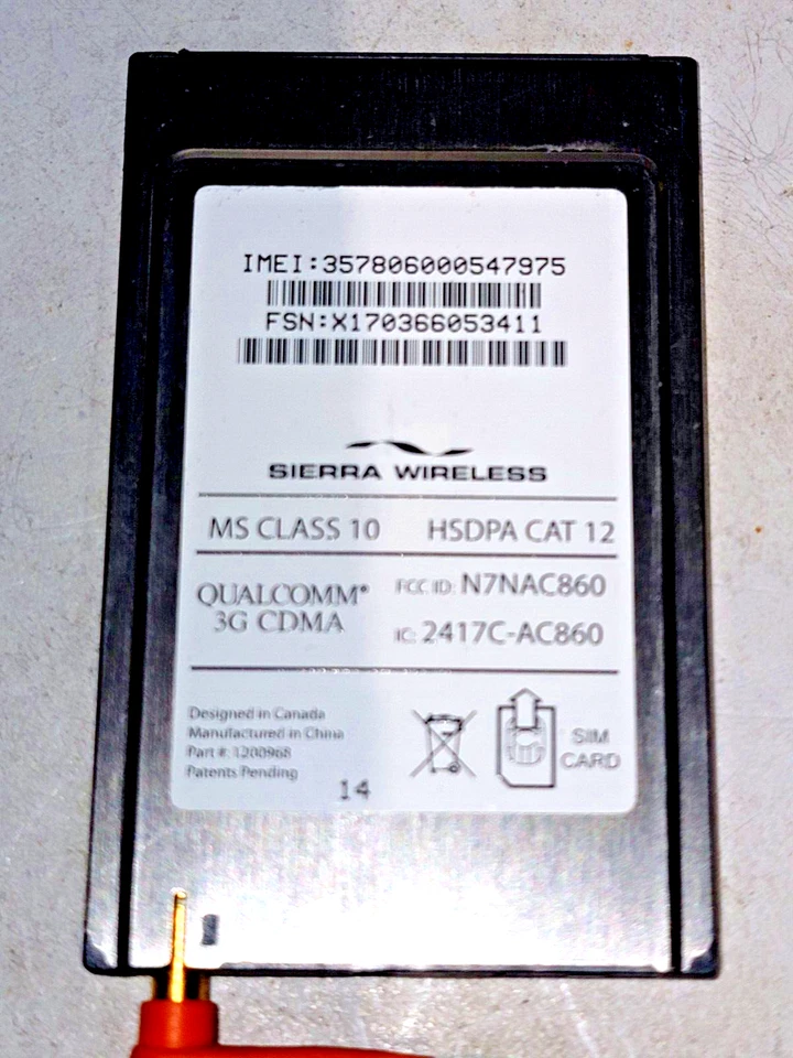 CINGULAR, SIERRA WIRELESS, AIRCARD 860, 1200968, 3G, GOOD CONDITION, PRE-OWNED - Image 2 of 4