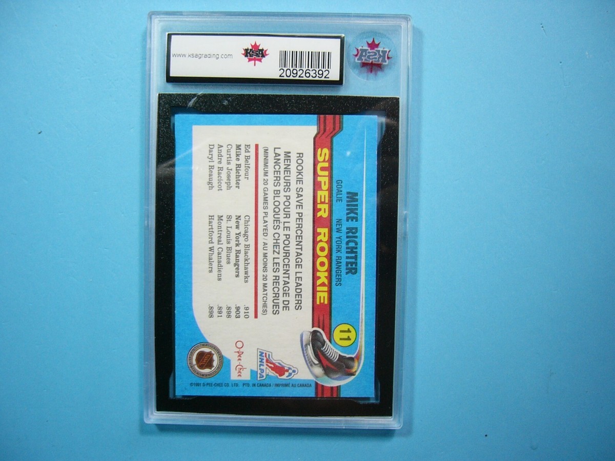 1991/92 O-PEE-CHEE HOCKEY CARD 11 MIKE RICHTER SUPER ROOKIE RC KSA