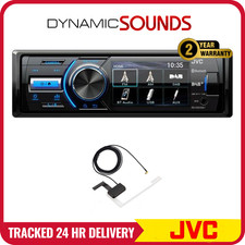 Image of JVC KD-X561DBT Mechless DAB Bluetooth Single Din 3 in Screen Car Stereo + Aerial