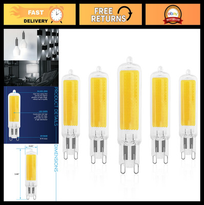 Dimmable G9 LED Bulbs 4.5W 50W Halogen Equivalent 5000K Bright White 450 Lumens