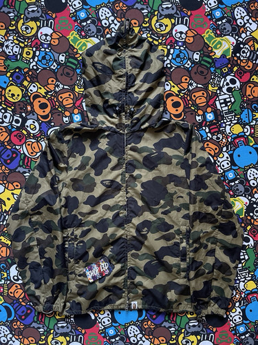 A Bathing Ape OG Green Camo Windbreaker Jacket