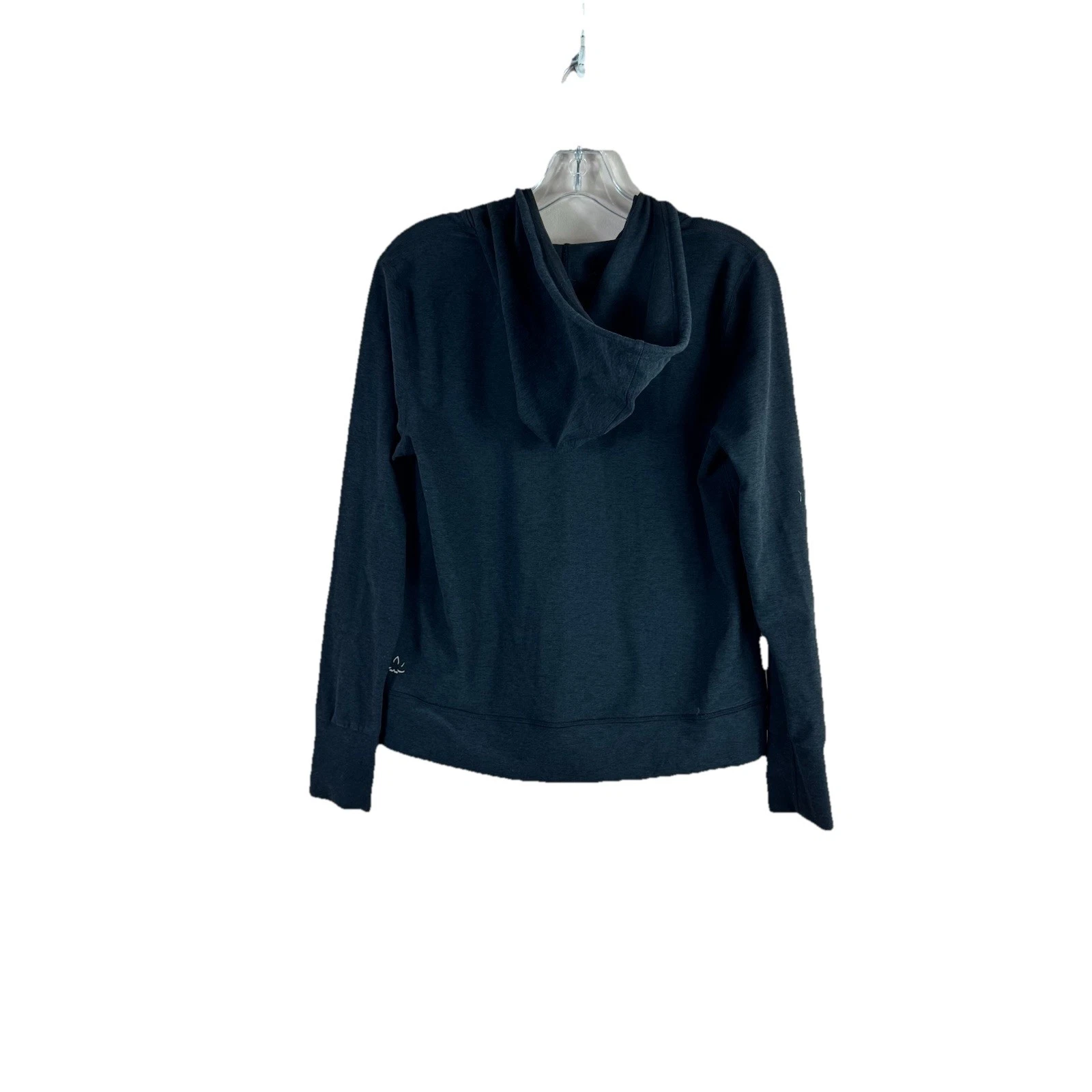 beyond-yoga charcoal gray zip up workout jacket hoodie