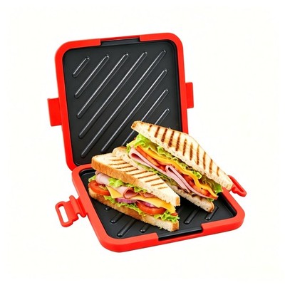 Microwave Toaster & Sandwich Maker( 5 Min)|Microwave Panini Press, Grilled Ch...