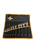 Elora 100 Metric 10pc Open End Wrench Set Chrome Vanadium W Roll-up Pouch Elora 100 Metric 10pc Open End Wrench Set Chrome Vanadium W Roll-up Pouch
