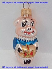 Hand-Blown Glass Ornament Piglet 2.35" Christmas Tree Glass Figure Ukraine 2024