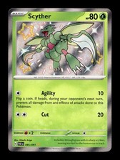 Scyther 095/091 Shiny Rare Paldean Fates Pokemon Holo Near Mint