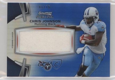 2012 Bowman Sterling Jumbo Veteran Relic Blue Refractor /75 Chris Johnson 0l2q