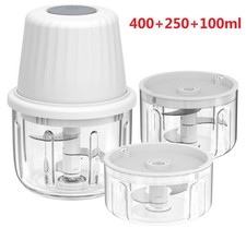 400+250+100ml Mini Food Chopper Blender Processor for Nut Vegetable Fruit Food
