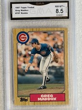 1987 TOPPS TRADED #70T GREG MADDUX ROOKIE RC GMA 8.5!!! #