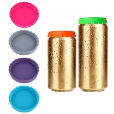 6 Pack Silicone Soda Can Lids, 6 Color BPA-Free Reusable Pure