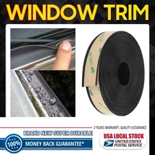 2pc Rubber Seal Strip Car Door Window Edge Molding Trim Protector Guard Weather