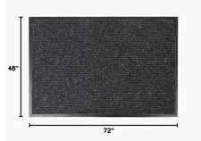 Notrax 109 Brush Step Entrance Mat For Home Or Office Charcoal, 4ft X 6ft  NEW