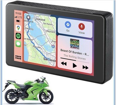 5 Inch Motorcycle CarPlay Screen, Wireless Carplay and Android 5 in NO camera