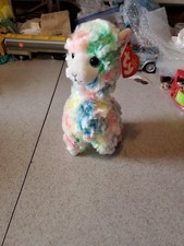 TY Beanie Baby Lola the Rainbow Llama Plush 6" MWMT Stuffed Animal Collectible