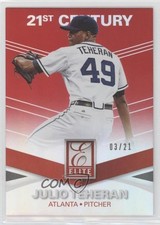 2015 Panini Elite 21st Century Red /21 Julio Teheran #75 a2f