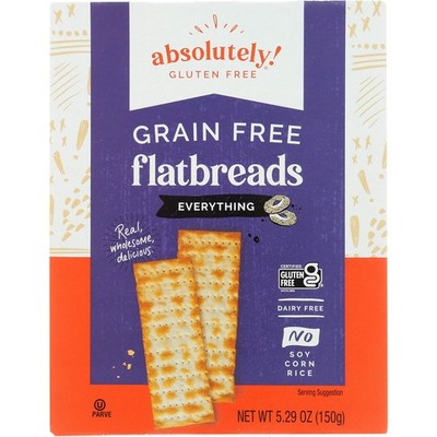Absolutely Grain Free Flatbreads Everything 5.29 Oz Gluten Honey