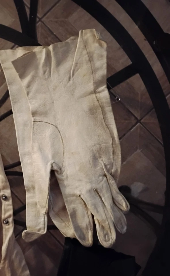 Lote 5 Guantes de Noche Formales Antiguos Talla 7 a 7.5 En Excelente Forma 2 Niños Cuero Foto 4 de 4