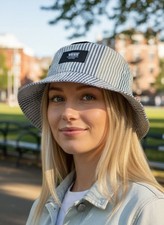 Vans Patch Bucket Hat in Hickory Stripe