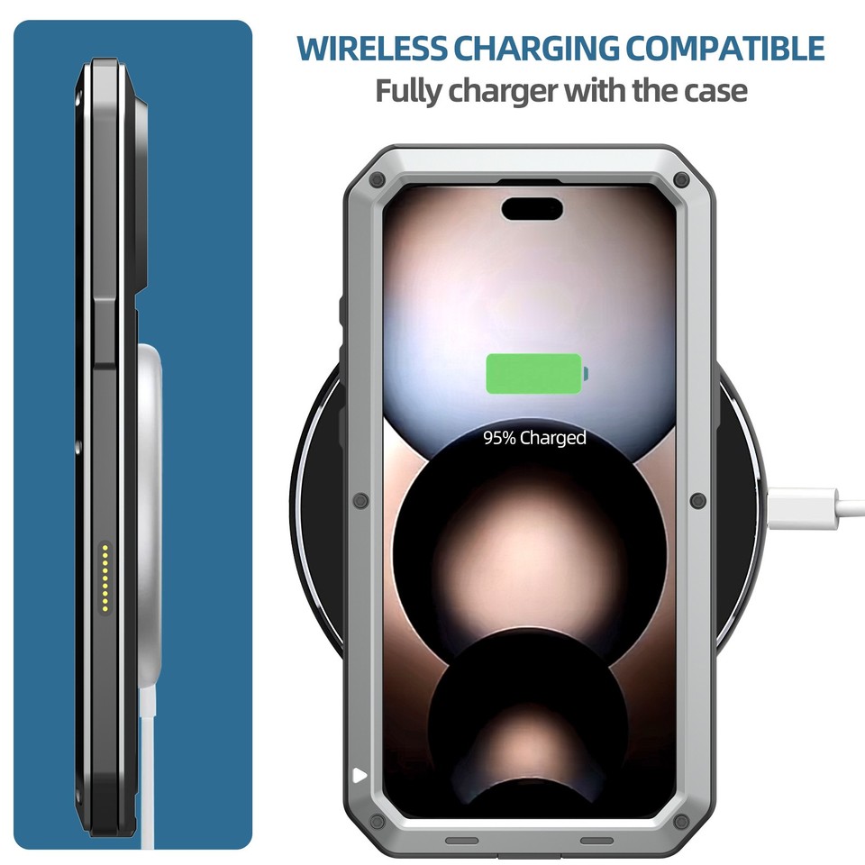 Heavy Duty Gorilla Metal Case Shockproof For iPhone 17 Pro Max 16 15 14 ...
